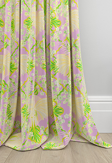 Faded Glamour, Goddess Green Pink - Made To Measure Curtains